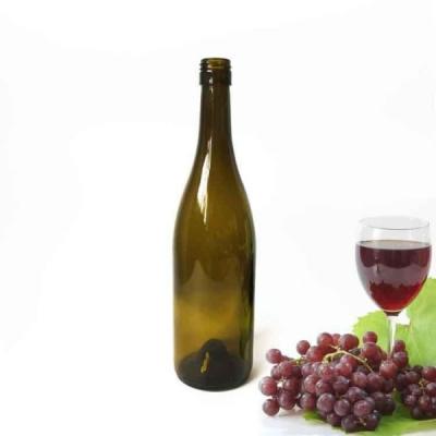 China Burgundy Glass Bottle Empty Wine Bottle With Long Servie Life for sale