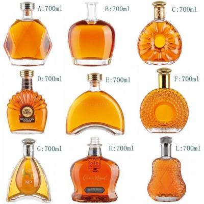 China 500ml 700ml 750ml Glass Packaging Bottle Whiskey Bottles For Liquor Package for sale