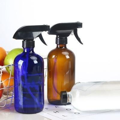 China Cosmetic Boston Glass Bottle With Spray Head For Liquid Packaging for sale