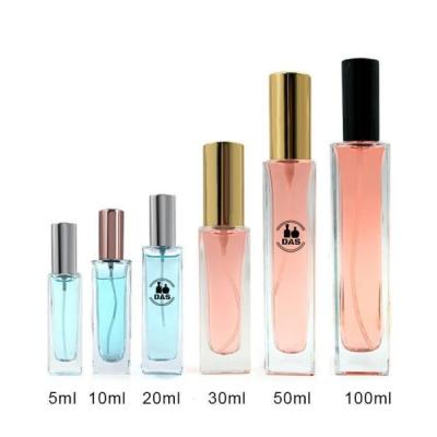 China Garrafas de perfume vazias cosméticas recarregávéis luxuosas do pulverizador da garrafa de vidro à venda