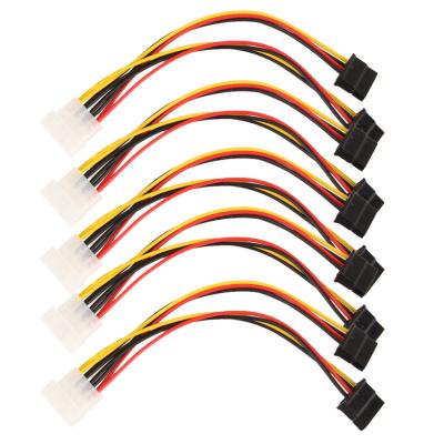 China 15.5cm 4 Pin de Pin Cable Wire Harness IDE Male To Dual SATA 15 à venda