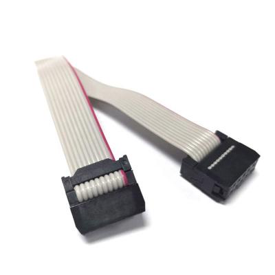 China 1mm 1.27mm Pitch Single Row Ribbon Cable 10 Pin 10 Core 180mm for sale