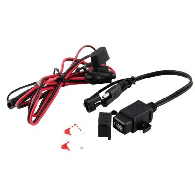 China USB Charger 2.1A 12v Waterproof Automotive Wiring Harness With Inline Fuse Power for sale
