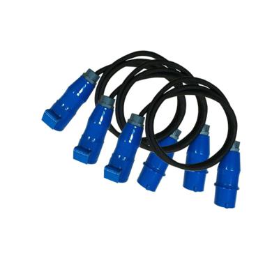 China CE VDE Extension Cable H07RN-F IP44 IP67 3 Pin Wiring Harness 16A 32A for sale