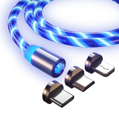 China cable de carga rápido rotativo magnético de 360 grados de 3A FPU luminoso en venta