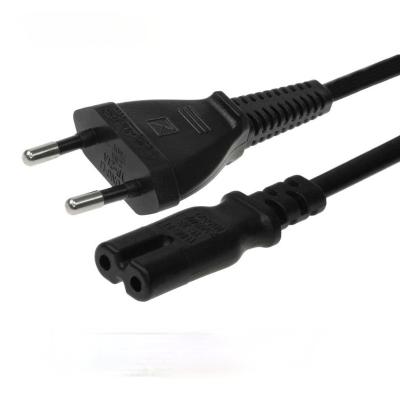 China 2Pin EU Power Cable 250V 2.5A DC Plug Power Cord IEC Female End for sale