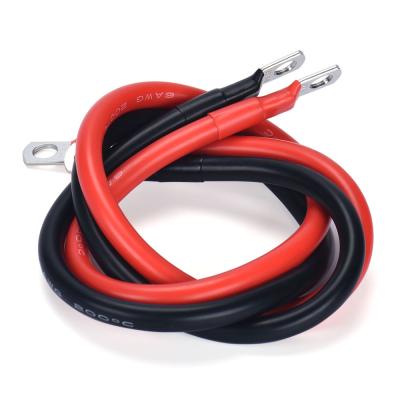 China UPS Power 8 AWG Battery Wire 80cm 100cm M8 Terminal With Crimping And Soldering Lug for sale