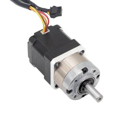 China Metal Ring Nema 14 Geared Planetary Gearbox Stepper Motor With Reducer 1.0A L 28/39mm 200/250mN.m for sale