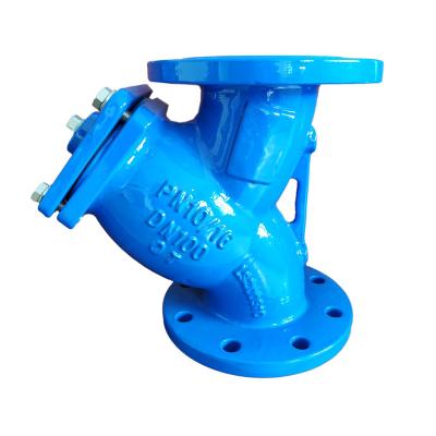 China DIN-F1 Water Ductile Iron Y Strainer Filter DN50-DN300 Flange Ends for sale