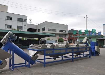 China 150-200kg/H Plastic Washing Line Custom Voltage With 7.5kw Spiral Conveyor for sale