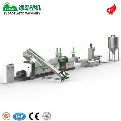 China Water Ring Hot Cut Plastic Recycling Machine For HDPE LDPE Material 250 - 500kg/H for sale