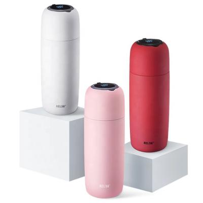 China Thickened Nontoxic Smart Thermos Bottle , Heatproof Temperature Display Thermos for sale