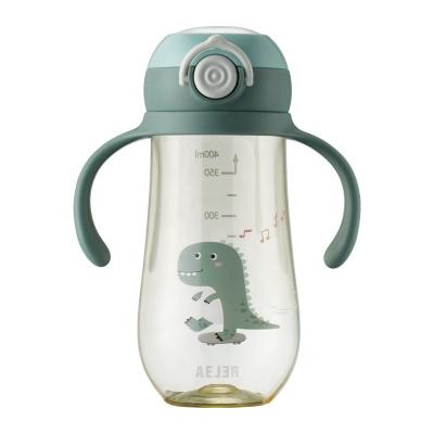 China Botella de agua plástica linda hermética Multiscene del niño con la paja en venta