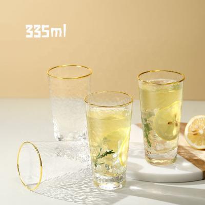 China Practical 335ml Glassware Drinking Glasses , Explosionproof Crystal Water Glasses Set for sale