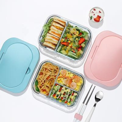 China Leakproof Portable Glass Lunch Containers Set 198x148x58mm Durable for sale