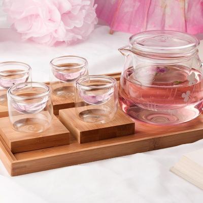 China Borosilicat-Glas-Tee-Schalen-Sieb-Teekanne 500ML LFGB dauerhafte zu verkaufen