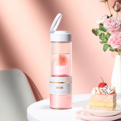 China Leakproof Glass Fruit Infuser Bottle , 400ML Glass Water Bottle With Tea Filter for sale
