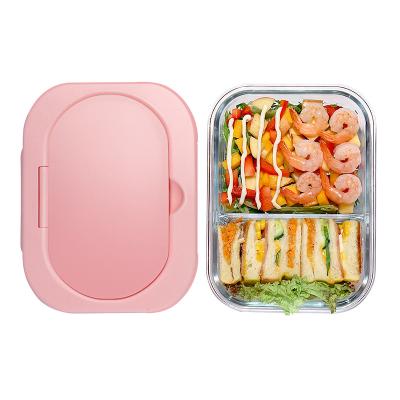 China Multi Scene Heatproof Bento Glass Lunch Box , BPA Free Glass Food Container for sale