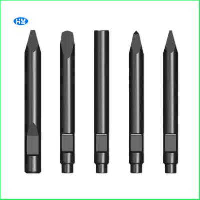 China 195mm Hydraulic Breaker Chisels Moil Point 42CRMO Excavator Concrete Breaker Drill Rod for sale