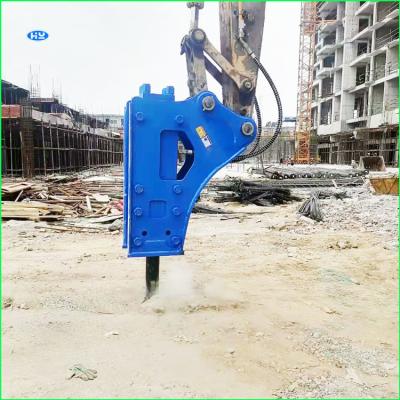 China 180 L/MIN Hydraulic Excavator Breaker Hammer 5.51 Inch Chisel Back Head for sale