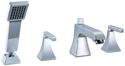 China Dois torneiras de bronze do dissipador do banheiro do punho à venda