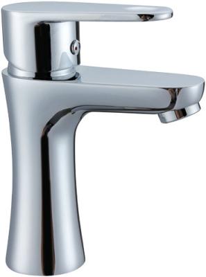 China Chrome Polished Single Hole Bathroom Sink Faucet for sale