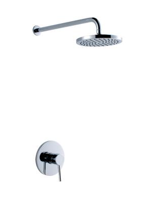 China Two Hole Concealed Wall Mounted Bath Shower Mixer Chrome with Automatic Mix Cartridge for sale