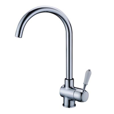 China One Handle Chrome Plated Kitchen Sink Water Faucet , Deck Mounted Mixer Taps for sale