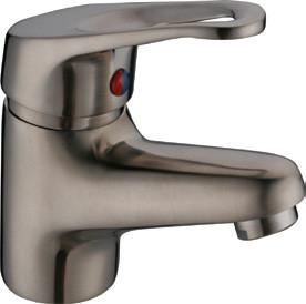 China Brushed Nickel Antique Basin Mixer Faucet Taps with One Handle , Euro Style for sale