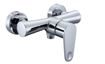 China Contemporary Wall Mounted Two Hole Bathroom Faucet , Polished Brass Shower Bracket for sale