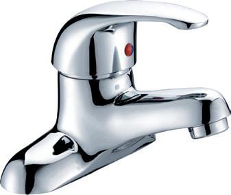 China Chrome Polished Two Hole Bathroom tap for Ceramic Basin , Single Lever for sale