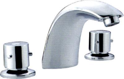China Polished Chrome Deck Mount Tub Faucet Bathtub Mixer Taps with Bubbler Outlet , HN-3B13 for sale