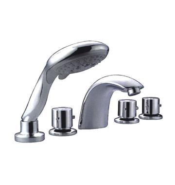 China Contemporary Three Handle Deck Mount Tub Faucet Ceramic Valve Core with 5 Holes for sale