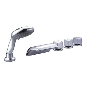 China Modern Chrome Bathtub Mixer Tap with 1.5m Stainless Steel Flexible Hose HN-3B29 for sale