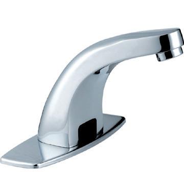China AC 220V Hospital Automatic Sensor Faucet / Brass Hands Free Bathroom Tap for sale
