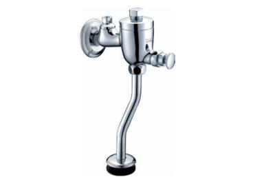 China Chrome Brass Bathroom Sink Faucets / Self-Closing Urinal Flush Valve , 0.05 - 0.9MPA for sale