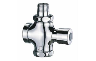 China Press Button Self Closing Flush Valves / Chrome Finish Brass Sink Faucets for Hotel for sale
