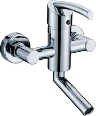China Nickle Chrome Plating Two Hole Bathroom Faucet Household Ceramic Cartridge for sale