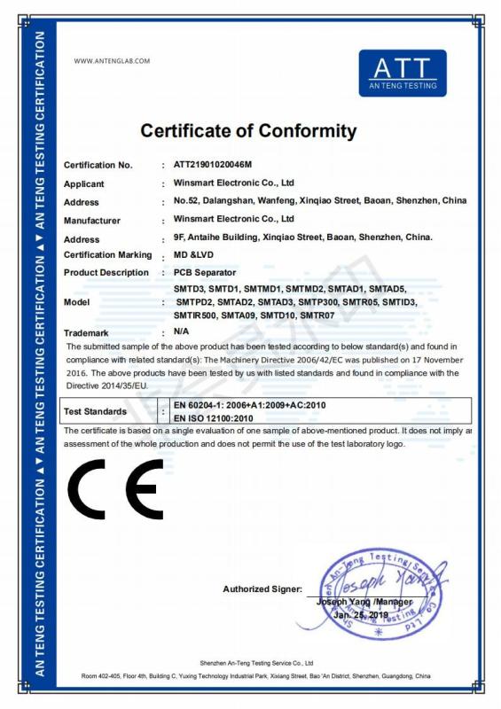 CE - Winsmart Electronic Co.,Ltd