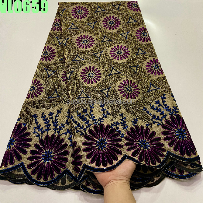 wholesale fabrics african fashion velvet fabric senegal dress for wedding  sequin lace mesh fabric for ceremonial wedding dress