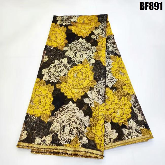 Wholesale Price African Brocade Lace Fabric French Brocade Jacquard 2023 High Quality for Party Wedding dress  women clothes