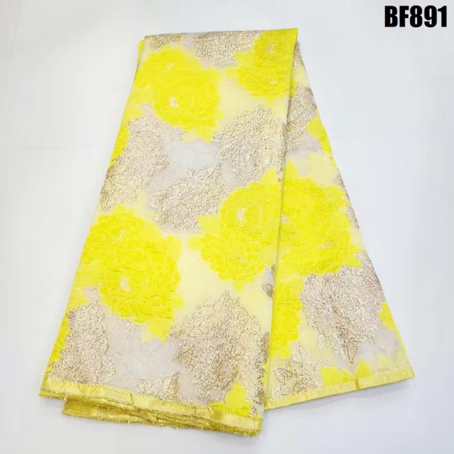 Wholesale Price African Brocade Lace Fabric French Brocade Jacquard 2023 High Quality for Party Wedding dress  women clothes