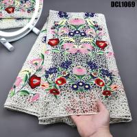 Quality 2023 Hot Selling Wholesale Price 3D Flower Lace Embroidered Fabric for sale