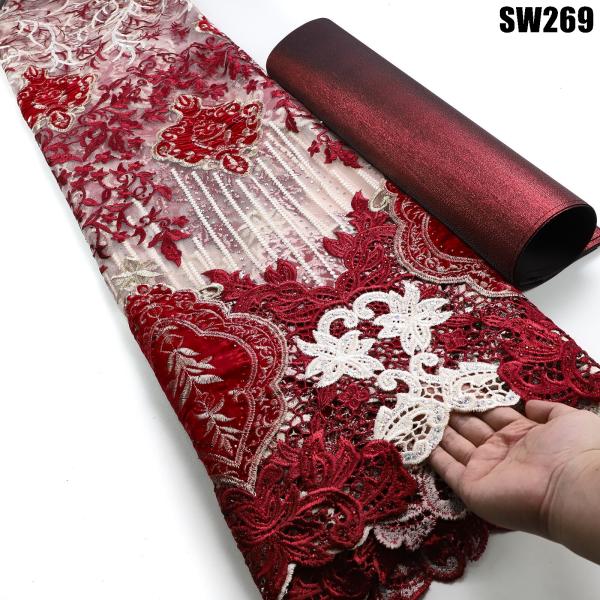 Quality 2023 Hot Selling Low Price White Cord Lace Fabric for sale