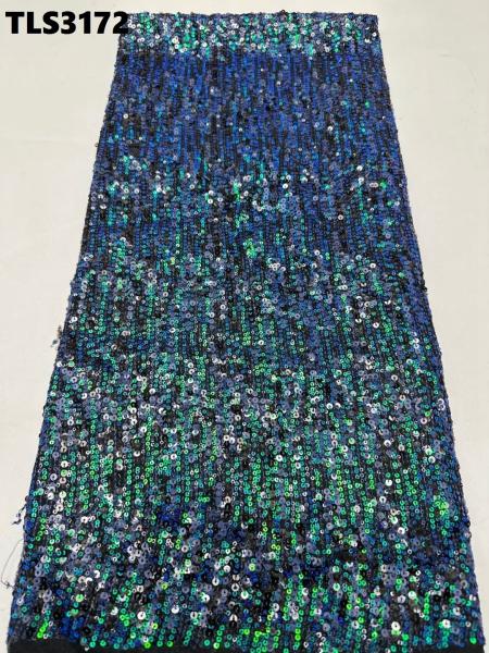 Quality Customizable Color Shiny Sequins Net Fabric for Women Clothing Embroidery in 90 for sale