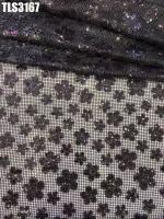 Quality Wholesale price Bridal embroidery sequins lace fabric wedding dress mesh Ghana for sale