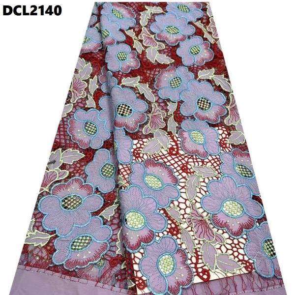 Quality Good MultiColor Milk Yarn new fashion cord guipure lace french fabric embroidery for sale