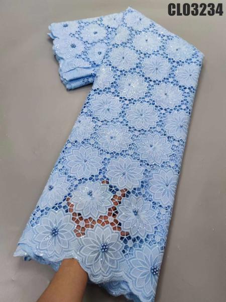 Quality 7 Days Sample Order Lead Time Supported Water Soluble Guipure Lace Fabric for sale