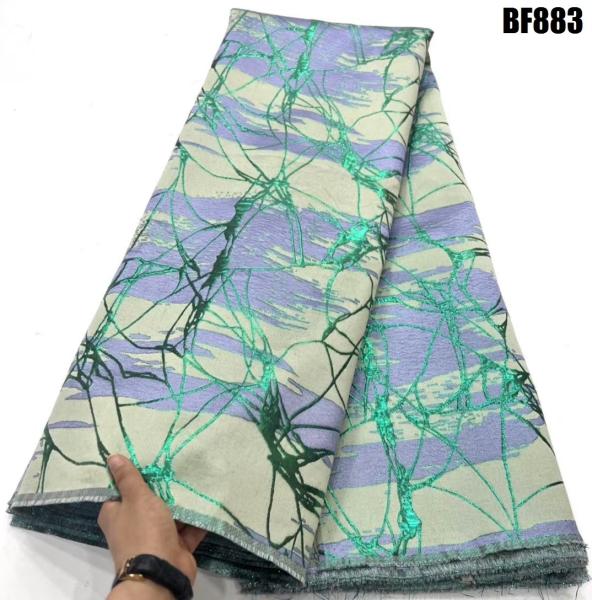 Quality Green African Brocade Jacquard Fabric for Garment Accessories Supoo Bazin Riche for sale