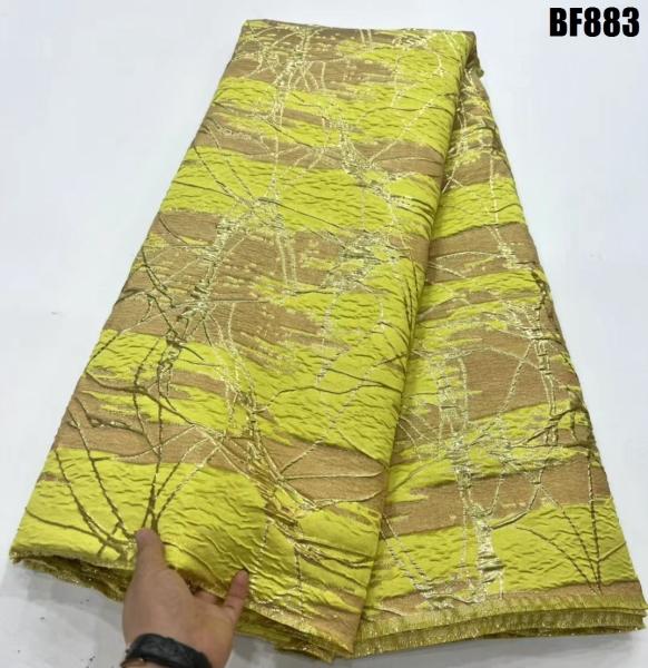 Quality Green African Brocade Jacquard Fabric for Garment Accessories Supoo Bazin Riche for sale